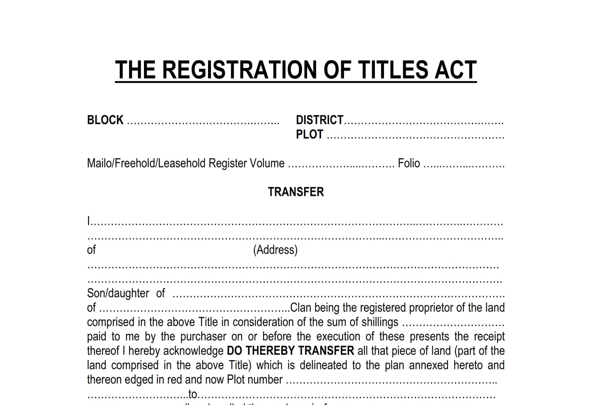 Land Title Transfers